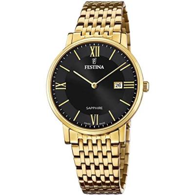 FESTINA Montre  Swiss Made F20020/3 Noir, Bracelet En Acier, Homme
