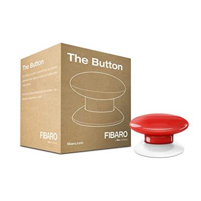 FIBARO  The Button Red/Contr&ocirc;leur de Sc&egrave;nes Z-Wave +, Rouge, FGPB-101-3