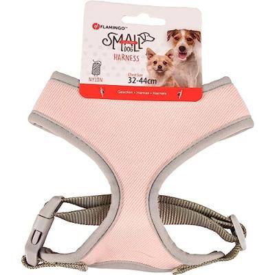  Harnais Small dog rose. S. 32 &agrave; 44 cm. pour chiens.
