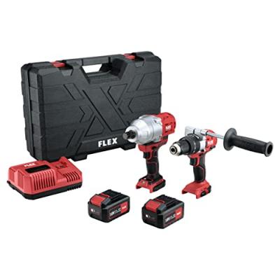 FLEX  - Kit combin&eacute; Batterie pd 2G 18.0-EC FS55 + iw 3/4' 18.0-EC 5Ah