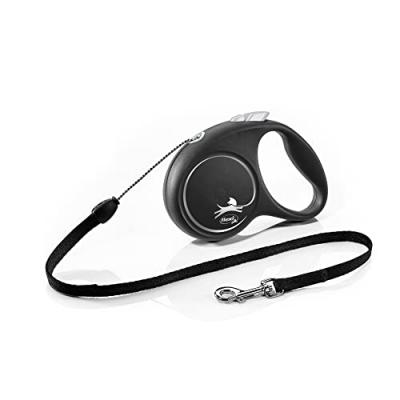 FLEXI Laisse Black Design S Cord 5m black/ silver  FU12C5-251-S-SI