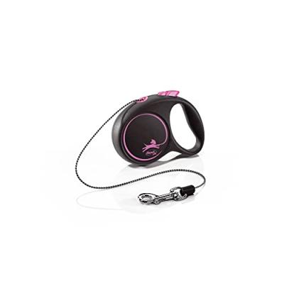 FLEXI Laisse Black Design XS Cord 3m black/ pink  FU02C3-251-S-CP