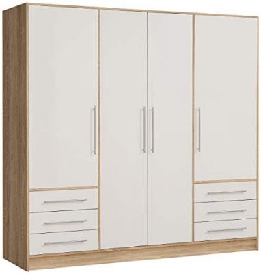 NEWFACE Jupiter Armoire 3 Portes 3 Tiroirs Bois