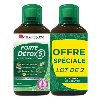 FORTE PHARMA Fort&eacute; Pharma Fort&eacute; D&eacute;tox 5 Organes - Lot de 2 X 500 ml - Lot 2 x 500 ml