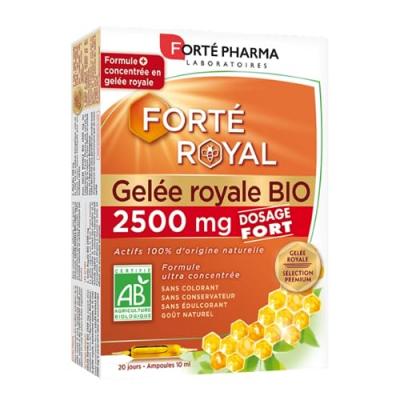 FORTE PHARMA Gel&eacute;e Royale Bio 2500mg 20 Ampoules de 10ml Fort&eacute; Royal Dosage Fort Fort&eacute; Pharma