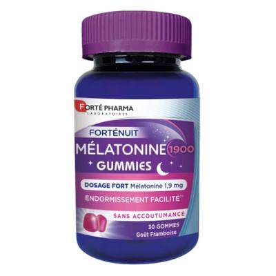 FORTE PHARMA M&eacute;latonine 1900 30 Gummies Fort&eacute; Nuit Go&ucirc;t Framboise Fort&eacute; Pharma