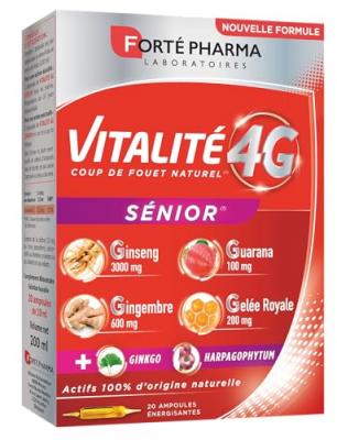 FORTE PHARMA Fort&eacute; Pharma Vitalit&eacute; 4G S&eacute;nior Dynamisant Ginseng Ginkgo 20 ampoules
