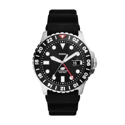 FOSSIL Montre Homme  FS6036 - Bracelet Silicone Noir