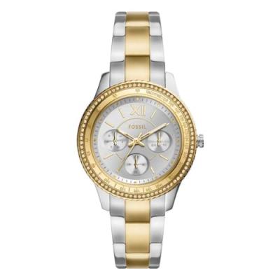 FOSSIL Montre Femme  STELLA ES5107 - Bracelet Acier Dor&eacute;
