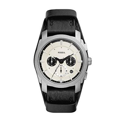 FOSSIL Montre Homme  MACHINE FS5921 - Bracelet Cuir Noir