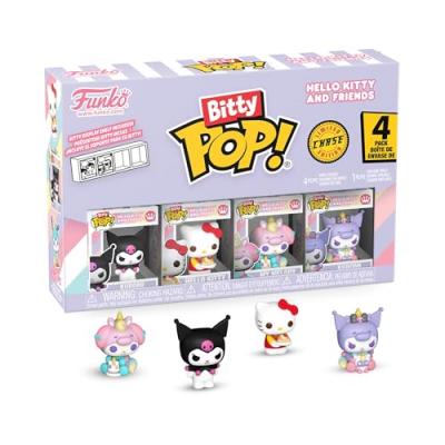 FUNKO Pack de 4 Figurines  Bitty Pop Hello Kitty and Friends Kuromi 