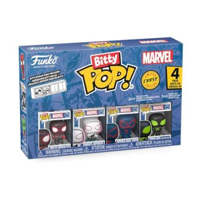 FUNKO Pack 4 Figurines  Bitty Pop Spider-Man Miles Morales 