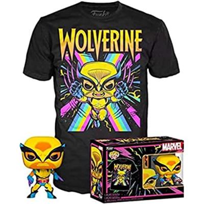 FUNKO  Marvel X-Men POP! & Tee set figurine et T-Shirt Wolverine (Blac