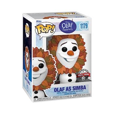 FUNKO  Pop Disney Olaf Present Olaf As Simba Exclusive Multicolore