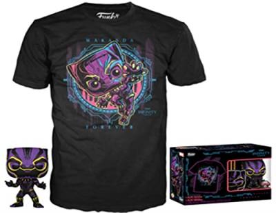 FUNKO Figurine  Pop et Tee Marvel Blacklight Black Panther S