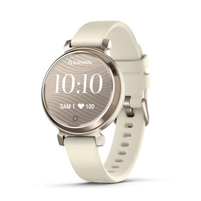 GARMIN Lily 2, Cream Gold bracelet silicone blanc coco