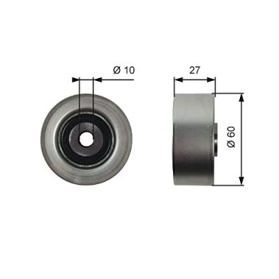 GATES  Galet enrouleur (courroie d'accessoire) T36392 PEUGEOT 206