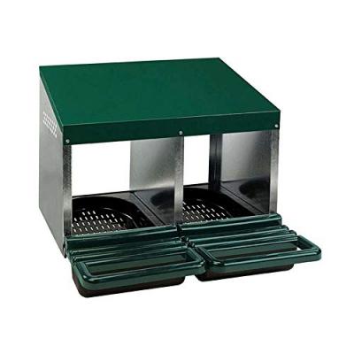KERBL  Double nid de ponte de poules 53 x 52 x 43,5 cm Plastique Vert