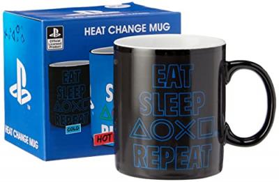 GB EYE GYE PlayStation mug effet thermique Eat Sleep Repeat- - Mugs et tasse