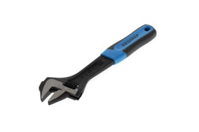 GEDORE Cl&eacute; &Agrave; Fourche De 10" R&eacute;glable Phosphat&eacute;e Avec Poign&eacute;e En Plastique