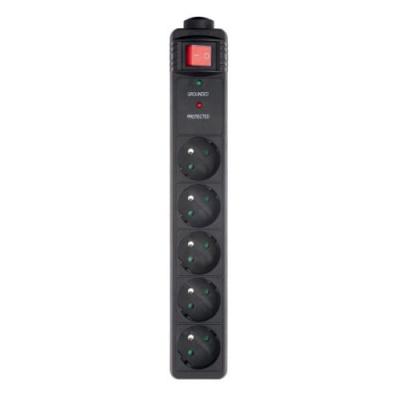 GEMBIRD  Spg5-c-5 1.5 M Power Strip 5 Outlets Noir
