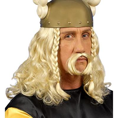 WIDMANN G&eacute;n&eacute;rique - Pe263 - Perruque Moustaches Gaulois Blond - Taille Unique