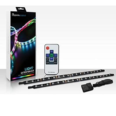 REBORNLEAGUE Kit LED RGB 2 bandes + telecommande + connecteur molex