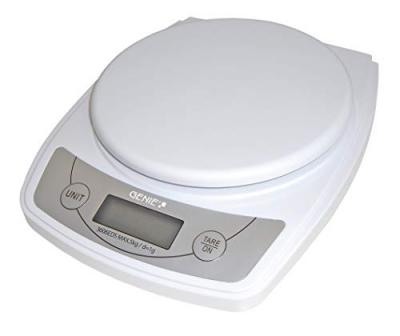 GENIE  3606 EDS Balance de pr&eacute;cision num&eacute;rique en plastique avec affichage LCD, 1 &agrave; 5000&nbsp;g Blanc