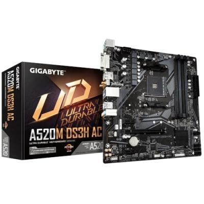 GIGABYTE Carte m&egrave;re  GA-A520M-DS3H AC AM4