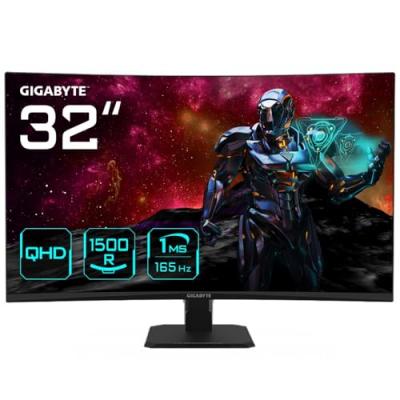 GIGABYTE  GS32QC 31.5 Moniteur de jeu incurv&eacute; QHD - 2560 x 1440, 165Hz, 1ms, 300 cd/m&sup2;, FreeSync Premium, pr&ecirc;t pour HDR, HDMI 2.0, DisplayPort 1.4 - Neuf