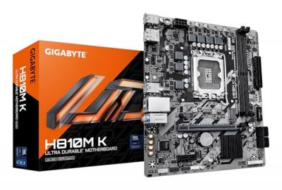 GIGABYTE Carte M&egrave;re -  - H810M K - Intel Core Ultra - DDR5 6400 MHz - PCIe 4.0 M.2