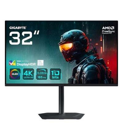 GIGABYTE Ecran PC  MO32U 31.5"" QD-OLED 4K/165Hz/0.03ms/KVM/USB-C/HP 