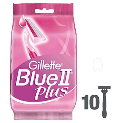 GILETTE Rasoir Jetable Femme Bluell Plus Venus - Le Paquet De 10 Rasoirs