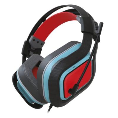 GIOTECK  hc-9 auriculares est&eacute;reo con cable rojo/azul multiplataforma