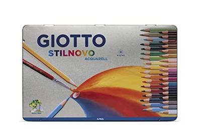 GIOTTO  Stilnovo Acquarell - Bo&icirc;te m&eacute;tal 36 crayons de couleur
