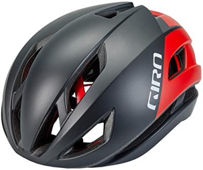 GIRO  Eclipse Casque de v&eacute;lo pour Hommes, Noir Mat/Blanc/Rouge, S