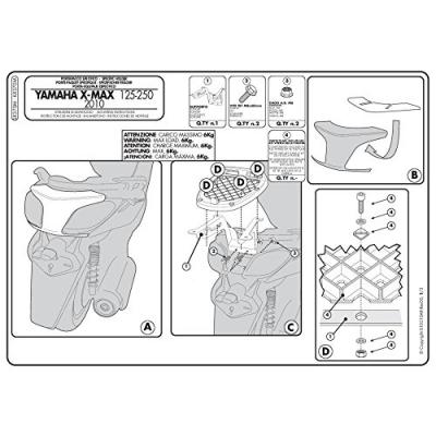 GIVI  SR370M, Support topcase Monolock SR M, Bagagerie pour votre moto