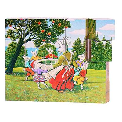 GOKI HEIMESS Goki - 2041676 - Puzzle en Bois - Cubes - Histoire - 20 Pi&egrave;ces