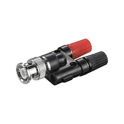 WENTRONIC Goobay 11401 Adaptateur Audio avec Contacts Dor&eacute;s, Connecteur BNC > 2 Fiches Bananes 4mm