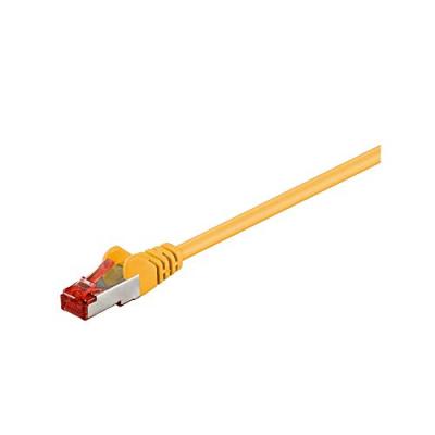 WENTRONIC Goobay 68305 CAT 6 C&acirc;ble de Liaison, S/FTP (PiMF), Jaune, 10m Longueur de C&acirc;ble