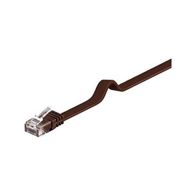 WENTRONIC Cat 6 flat-patch cable, u/utp, dark brown