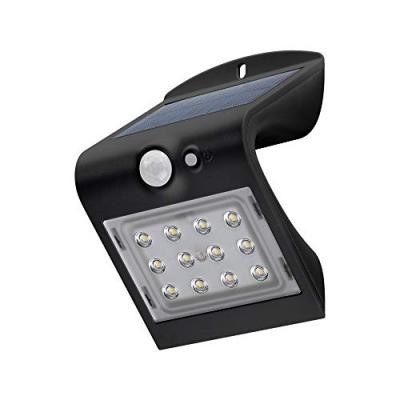 GOOBAY - Lampe Murale Solaire LED avec detecteur de Mouvement - Verre PVC - 1.5W - Noir