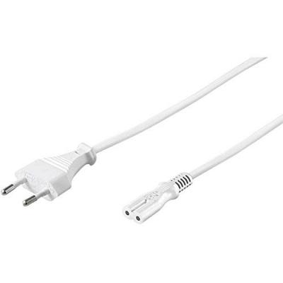 WENTRONIC C&acirc;ble d'alimentation Forme 8 IEC C7 WHITE 5m