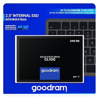 OZZZO SSD Interne SSDPR-CL100-240-G3 240Go 2.5 550Mo/s SATA TLC NAND Noir