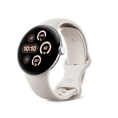 GOOGLE Montre connect&eacute;e  Pixel Watch 3 LTE 41 mm Blanc Porcelaine 