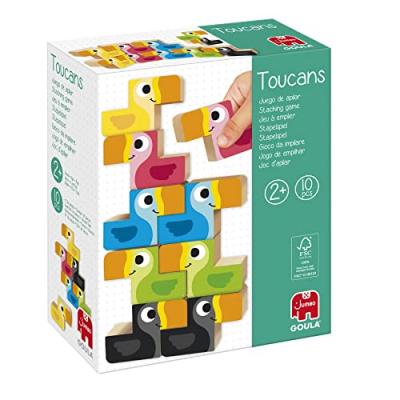  Goula Toucans &eacute;ducatif pour Enfants-Fran&ccedil;ais-Jeu d'empilage &agrave; partir de 2 Ans, 50271, Multicolore