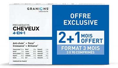 GRANIONS Laboratoire des  PRO KERACYS - Cheveux 4en1, 3x90 comprim&eacute;s