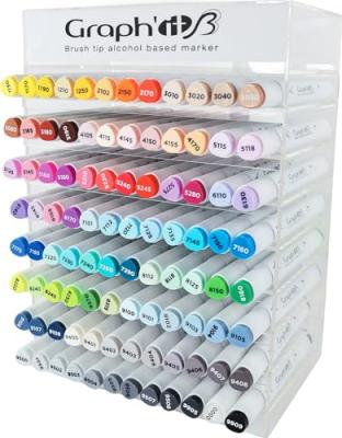 GRAPH IT Coffret de 96 marqueurs &agrave; alcool GRAPH'IT Brush &amp  Extra fin