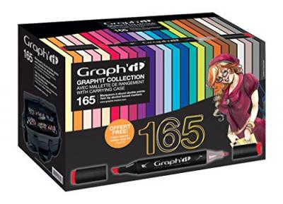 GRAPH IT Coffret 165 graph'it + mallette + 1 bloc layout GI00165