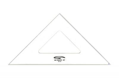 GRAPHOPLEX Equerre 45&deg; 3 bords anti-taches 32 cm -  {couleur}
